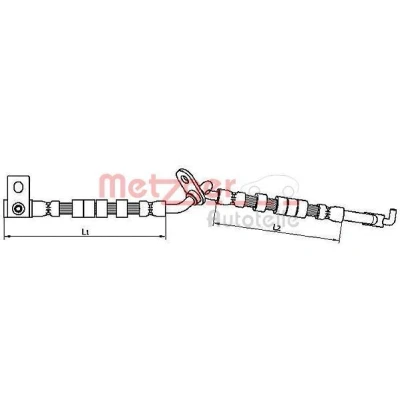 Imagen de METZGER 4110706 Latiguillos de Freno 260, 256 MAZDA: 6 Berlina
