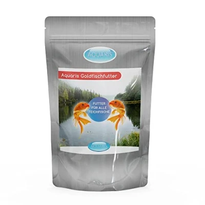 Imagen de AQUARIS Premium alimento para Peces Dorados no enturbia el Agua y Contiene Muchos nutrientes con Elementos útiles de fácil digestión 1 kg / 3 mm