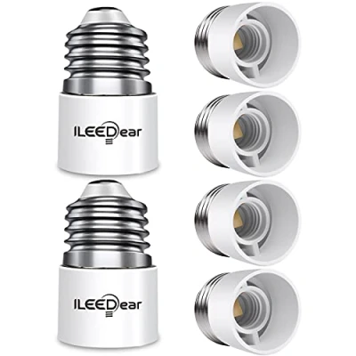 Imagen de ILEEDear E27 a E14 Adaptador de Lámpara convertidor enchufe Pequeño tornillo Edison Socket base para lámparas y bombillas LED