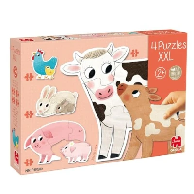 Imagen de Goula Puzle XXL Mamás y bebés, Encajable de cartón con piezas grandes a partir 2 años