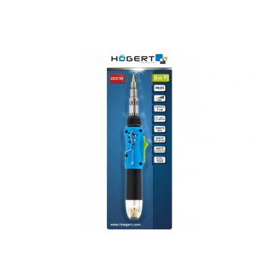 Imagen de Hogert Technik HT2C401 Hierro de soldar 400C, 1300C, 550C Butane(lighter fuel)