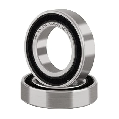 Imagen de XiKe 2 piezas 6702 2RS Rodamiento de bolas sellado 15x21x4mm Acero cromado｜Pre lubricado｜Doble junta goma, 6702RS Cojinetes ranura profunda