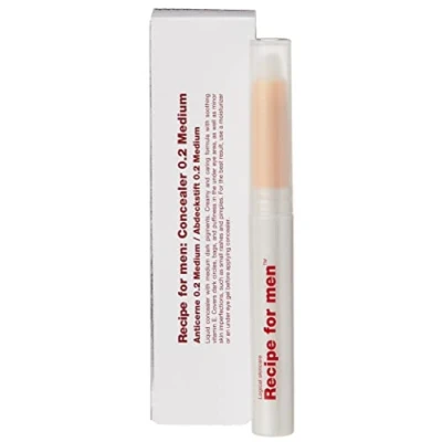 Imagen de RECIPE FOR MEN Corrector 02 Medium enriquecido con vitamina E, cubre ojeras e imperfecciones, para todo tipo de piel, made in Sweden