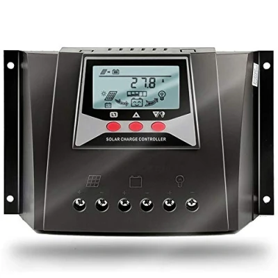 Imagen de SolaMr 50A Controlador Solar de Carga 12V/24V/36V/48V Voltaje Identificación Automática Regulador Inteligente con Pantalla LCD para Sistemas Solares Domésticos WP5048D