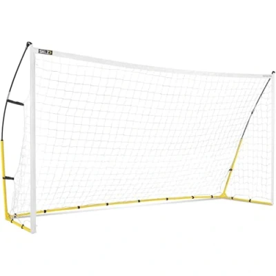 Imagen de Airplus Socer 12x6 (2.0) SKLZ Quickster, portería de fútbol Ultra portátil para niños, instalación rápida, Blanco/Negro/Amarillo, 12 x 6 pies, Unisex,