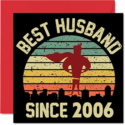 Imagen de Tarjeta de 17 aniversario para marido esposa, mejor desde 2006, regalos con texto en inglés &quot;I Love You&quot;, tarjetas feliz boda pareja, felicitación