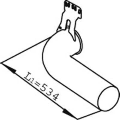 Imagen de DINEX 68716 Tubo de escape 534, 530 posterior 250 Euro 5 240
