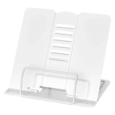 Imagen de Newpop Blancas Atril para Libros, Soporte Libro Leer, Apoya Partituras, Bookholder Estudio, Reposa Atriles Estudiar, Porta Leer en la Cama Ajustables, Aprender Lectura, MetáLico.