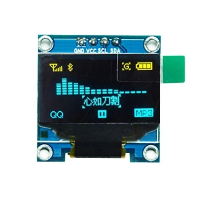 Imagen de HiLetgo 0.96&quot; I2C IIC OLED LCD Display 128X64 for Arduino 51 STM32 Raspberry Pi Yellow Blue Font