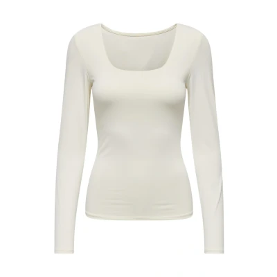 Imagen de ONLY Camiseta de manga larga, Mujer, Talla: XS, Cloud dancer