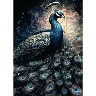Imagen de Hermoso papel de arroz pavo real, 11.5 x 16 pulgadas, para manualidades muebles decoupage