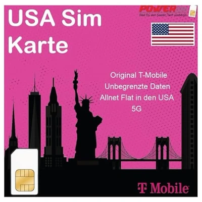 Imagen de Tarjeta SIM Prepago USA, Canadá &amp; Méjico INTERNET SIN LIMITES + Llamadas Textos (SMS) ilimitados (30 DIAS)