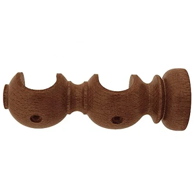 Imagen de RIEL CHYC 5430770 Soporte Madera Liso Abierto Doble 28x120 mm. Nogal, 0, Multicolor, X Large