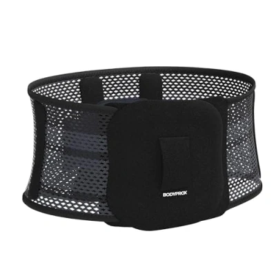 Imagen de Bodyprox Soporte Ajustable para la Espalda Protección Lumbar Mejorada, Compresión Transpirable, Deportes y Uso Diario, Unisex (X Large)