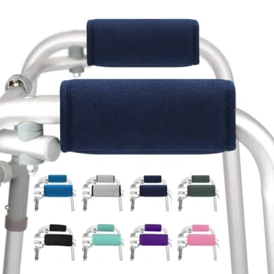 Imagen de supregear Agarres Acolchados, 2 Packs Asa para Muleta Silla de Ruedas, Suaves Cómodas Almohadillas Agarre Walker Rollator Muleta, Accesorio Movilidad Transpirable Anti Deslizante