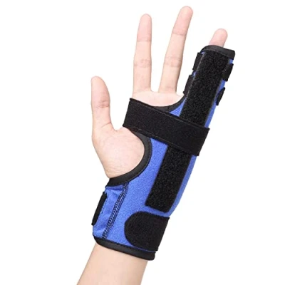 Imagen de Scurnhau férula para dedo meñique, ajustable el cuarto o quinto dedo, metacarpiano, la mano fractura de boxeador, artritis, tendinitis, L/XL