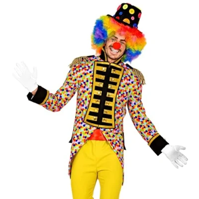 Imagen de W WIDMANN frac para desfile de disfraces, confeti, arco iris, CSD, maestro ceremonias, uniforme guardia, payaso, showmen, fiesta lema, carnaval