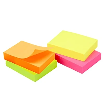 Imagen de WAYTEX 400 notas adhesivas reposicionables colores neón 4 bloques de 100 hojas 3,75 x 5 cm sentido vertical