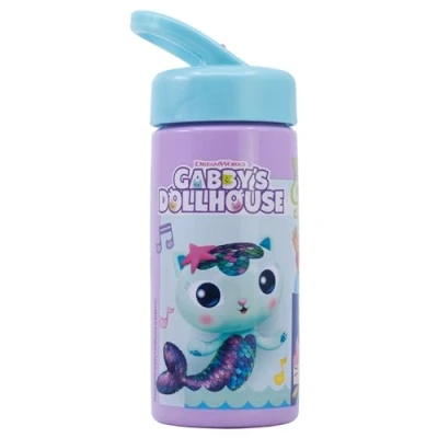 Imagen de Botella de agua deportiva con pajita y asa incorporada 410 ml GABBY&#039;S Dollhouse