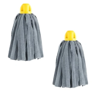 Imagen de MAYA Fregona MAX Pro Tiras. Limpieza para Todo Tipo de Suelos. 100 % Microfibra. Super Absorbente y No Raya. Rosca Universal. Pack 2 Fregonas (Amarillo)