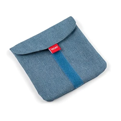 Imagen de Tatay Porta Sandwich Reutilizable, Bolsa de Tela ideal para la merienda o almuerzo, Adaptable, Fácil limpiar, Sin BPA, Personalizable, Color Denim Blue, 18 x cm, 1182350