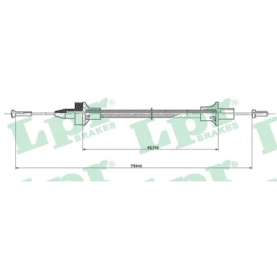 Imagen de LPR C0076C Cable de Embrague con reajuste manual