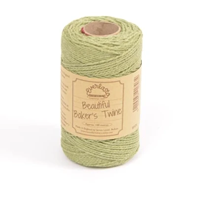 Imagen de EVERLASTO Bobinas de Cordel sólido 100 m para panaderos, Algodón, Verde Salvia, 2 mm