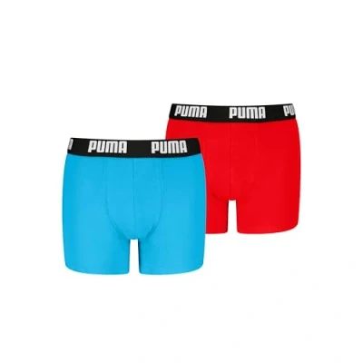 Imagen de PUMA Everyday Basic Boxer, Azul y Rojo, 170/176 cm (Pack de 2) para Niños