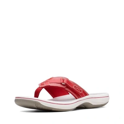 Imagen de Clarks Women&#039;s Breeze Sea Flip Flop, New Red Synthetic, 12 B(M) US