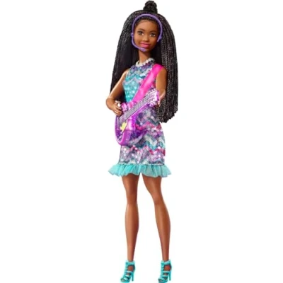 Imagen de Barbie Grandes sueños en la Gran Ciudad Muñeca Brooklyn afroamericana Cantante con Guitarra y Accesorios de Juguete (Mattel GYJ22)