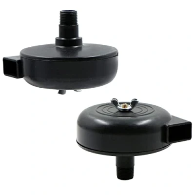 Imagen de compresor de Aire Filtro Silenciador 2 Pcs 3/8&quot;16MM Fliter admisión, Negro del Metal, Hilo, para monoblock