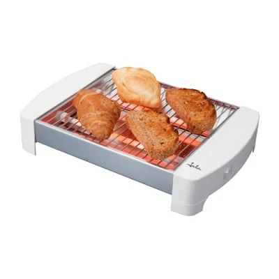 Imagen de Jata TT587 Tostador Horizontal Laterales de Acero Inoxidable con 2 Barras Cuarzo Gran Superficie Bandeja Recogemigas Extraíble 400 W