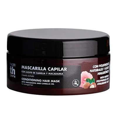 Imagen de Thader Th Pharma Mascarilla capilar Aceite de Camelia y Macadamia Polifenoles para Cabello Dañado, 300 ml