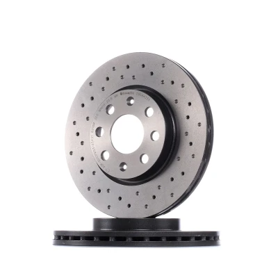 Imagen de BREMBO XTRA LINE 09.5843.3X Disco de freno 257 22 4 perforado/ventil. int. revestido altamente carbonizado con tornillos OPEL: Corsa D Hatchback