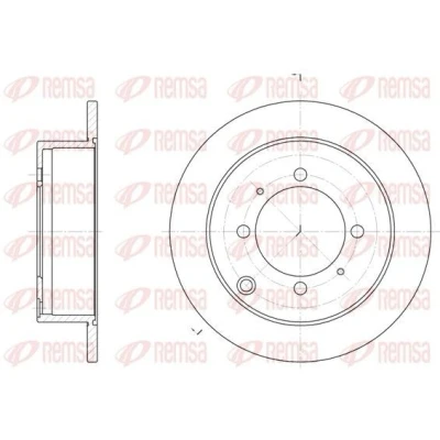 Imagen de REMSA 6838.00 Disco de freno Eje trasero 262, 262 10 4 macizo MITSUBISHI: Lancer 7 Limousine, 7, GALANT 6