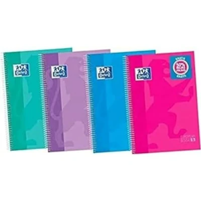 Imagen de Oxford 144508 Libreta Multiperforada, 5 X 5, A4, Colores Tendencia