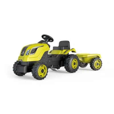 Imagen de Smoby Tractor Infantil con Pedales Farmer XL Verde, Muy Resistente, Remolque, Volante Bocina, Asiento Ajustable, A Partir de 3 Años (7600710130)