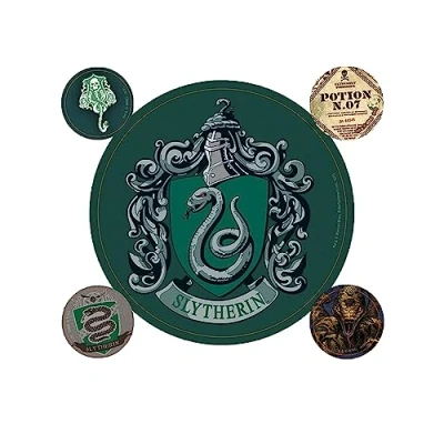 Imagen de Wizarding World RD RS660036 Harry Potter Slytherin Adhesivo de vinilo, multicolor, 10 x 12,5 cm