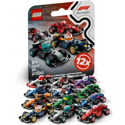 Imagen de Lego F1 Coche de carreras serie con 12 coches fórmula 1: juego completo minifiguras 71049