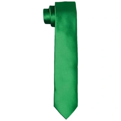 Imagen de DonDon corbatas para hombres hechas a mano aspecto seda 6 cm Verde