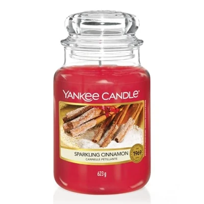 Imagen de Yankee Candle Vela en un Vaso Doze, Espumoso de Canela, Rojo, Frasco grande, 623