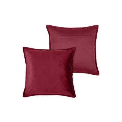 Imagen de MIULEE Funda de Cojines Navidad Terciopelo Sofá Almohada Super Elegante Decorativo para Silla Cama Habitación Dormitorio Salón Sala Estar Oficina 2 Piezas 45x45 cm Vino Rojo