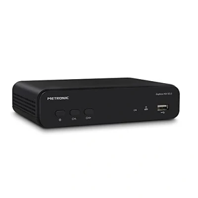 Imagen de Metronic 441655 Zapbox HD SO.3 Receptor TDT T2 HD, decodificador, sintonizador, t2, función PVR para Grabar, Conector USB, HDMI, SCART, SPDIF, Mando a Distancia, Negro
