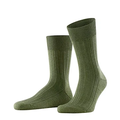 Imagen de FALKE Teppich Im Schuh M SO lana unicolor 1 par, Calcetines Hombre, Verde (Herb 7754), 41 42