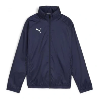 Imagen de Puma Teamgoal Allweather JR Unisex Chaqueta de entrenamiento para niños, Talla: 11 12a, Navy/white