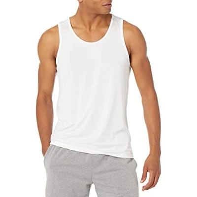 Imagen de Amazon Essentials Camiseta Técnica Elastizada de Tirantes Hombre, Blanco, S