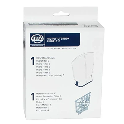 Imagen de Sebo 8322ER Caja de microfiltros E para todos los modelos Airbelt E, incluye 1 filtro hospital grado y protección del motor filtrado clase S