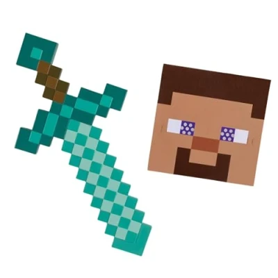 Imagen de Disguise Set de Accesorios Minecraft Máscara y Espada Steve Conjunto Talla Única Para Niños 3 Años +