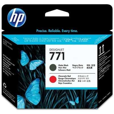 Imagen de HP 771 (CE017A) cabezal de impresión negro mate y rojo cromático (original)