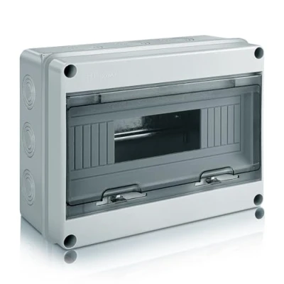 Imagen de Zeawavsl Caja de Distribución Superficie IP65, 12 Módulos Cuadro Electrico Superficie, Estanca Exterior Electrónica con Bloque Terminales, Conexiones Electricas (12 Módulo)